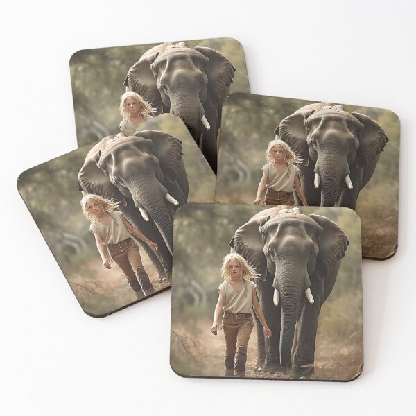 Item preview, An AI image of young girl and a elephant ....... "I have no fear" designed and sold by John L Wheeler.