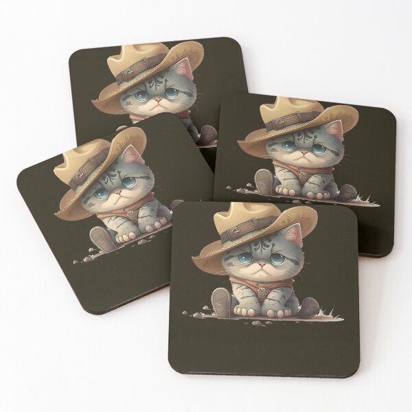 Item preview, Cute Western Cat - Cute Cowboy Hat Cat - Cute Cowboy Hat Cat designed and sold by StreetShirts1.