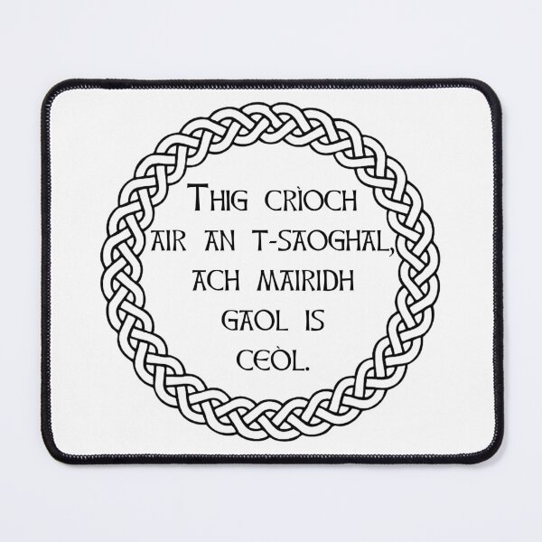 Item preview, Scottish Gaelic Phrase - The world may stop but music and love will remain designed and sold by KyttsyKrafts.