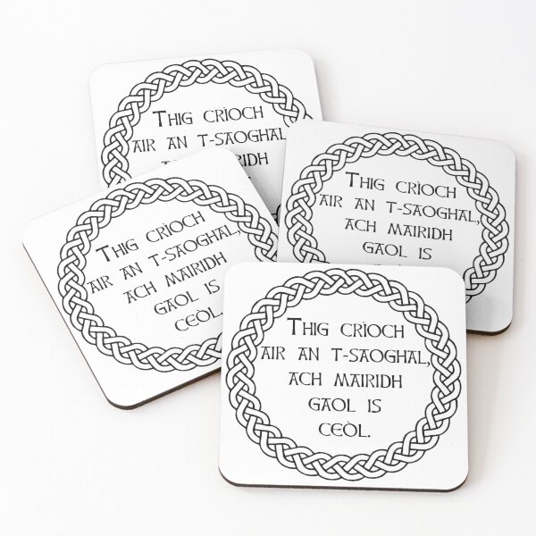Item preview, Scottish Gaelic Phrase - The world may stop but music and love will remain designed and sold by KyttsyKrafts.