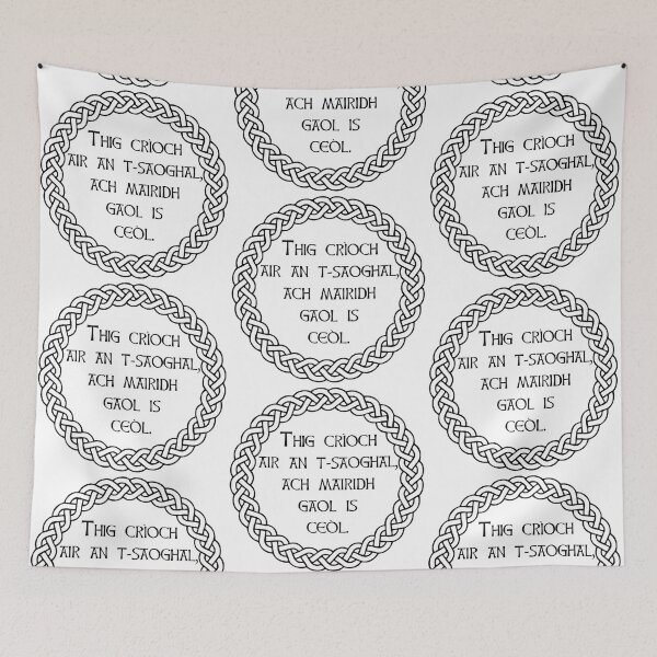 Item preview, Scottish Gaelic Phrase - The world may stop but music and love will remain designed and sold by KyttsyKrafts.