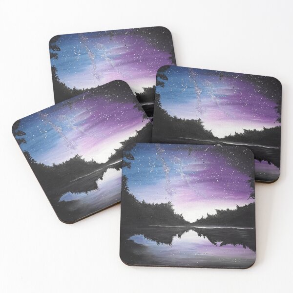 Item preview, night sky and lake designed and sold by wolf-and-lion.