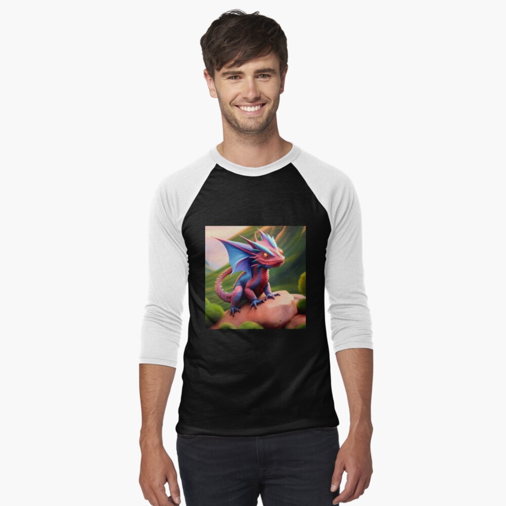 Item preview, Baseball ¾ Sleeve T-Shirt designed and sold by dragynrain.