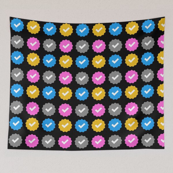 Item preview, Blue Gold Grey and Pink checkmark Pack - verified check mark - blue ribbon verified mark meme designed and sold by MillennialMemer.