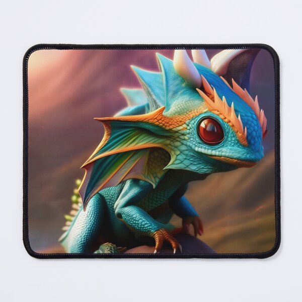Item preview, Baby Cyan and Orange Lizard-Dragon designed and sold by dragynrain.