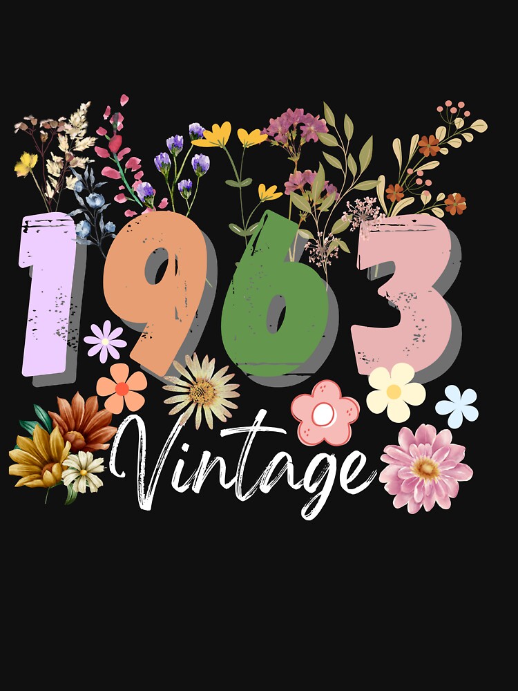 Discover Womens 60 Years Old Vintage 1963 60th Birthday Tee Wildflower Women | Essential T-Shirt 