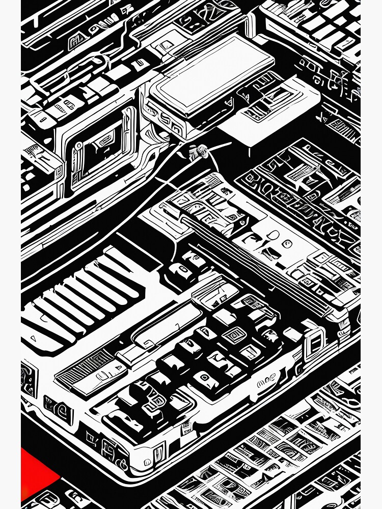 Thumbnail 3 of 3, Sticker, The Machine 001 designed and sold by StudioDestruct.