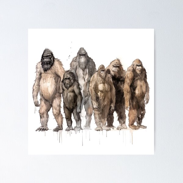 Item preview, Watercolor Wash Squatch designed and sold by Matt's Artificial Nature.