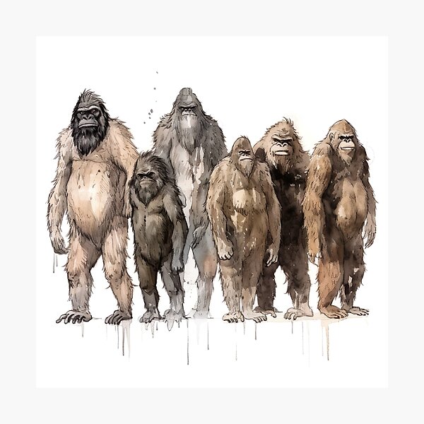 Item preview, Watercolor Wash Squatch designed and sold by Matt's Artificial Nature.