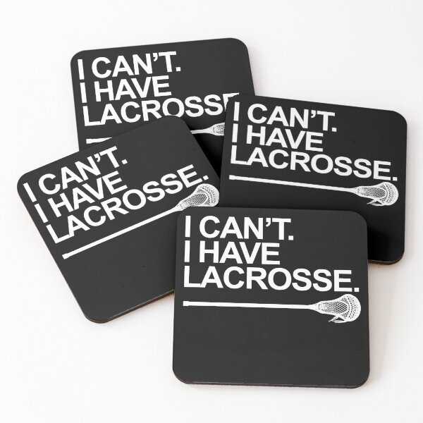 Item preview, I Can't. I Have Lacrosse T- Shirt Design with Lacrosse Stick - White Letters designed and sold by aloffredo.