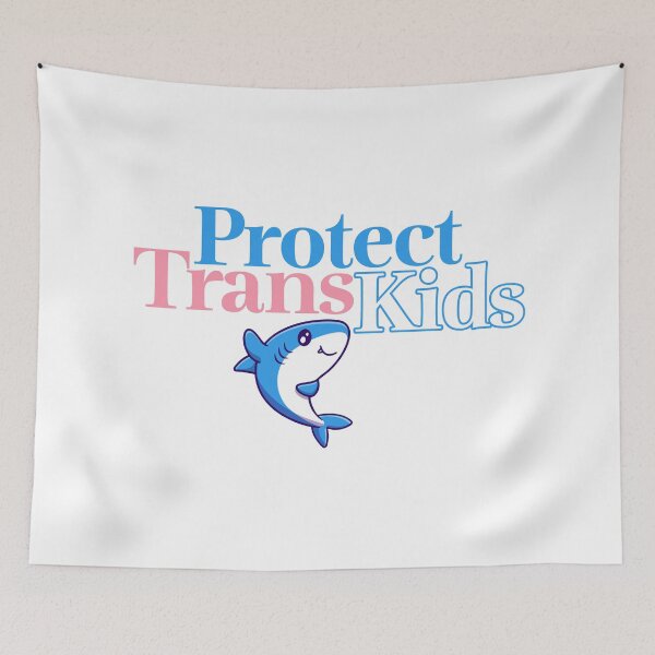 Item preview, Protect Trans Kids - Blahaj 3.0 designed and sold by Thelittlelord.