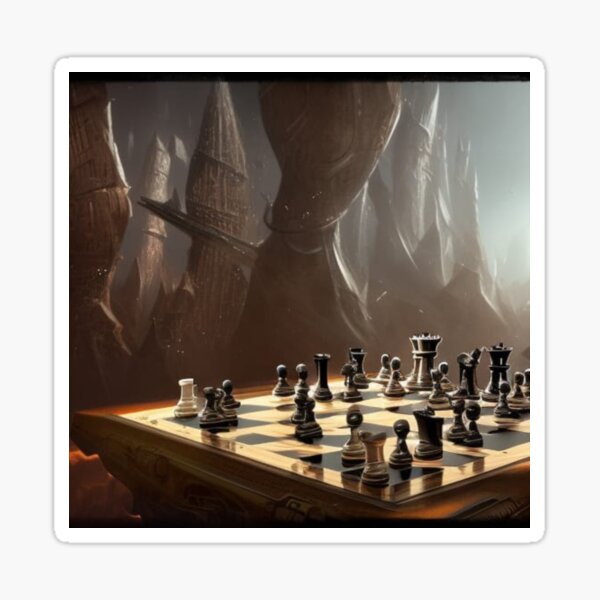 Green Eyed Cat Strategizes Next Chess Move Sticker for Sale by  CreatedProto