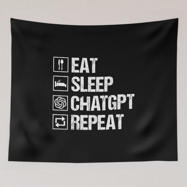Item preview, Eat Sleep ChatGPT Repeat designed and sold by NissoufShop.