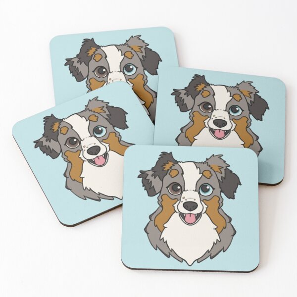 Item preview, Australian Shepherd Head designed and sold by Olivia Bussiere.