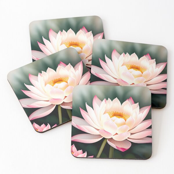 Item preview, Enchanting Pink & Peach Colored Lotus Dreams: Serene Floral Close-Up designed and sold by iDWebArt.