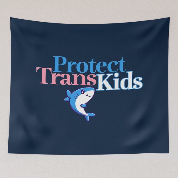 Item preview, Protect Trans Kids - Blahaj 4.0 designed and sold by Thelittlelord.