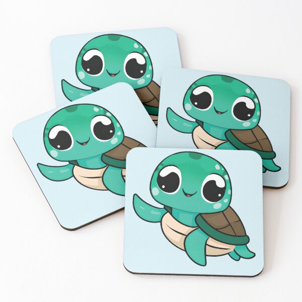 Item preview, Cute Kawaii Sea Turtle: A Playful and Adorable Design designed and sold by NathalieRached.