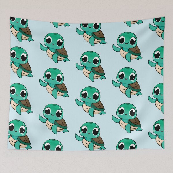 Item preview, Cute Kawaii Sea Turtle: A Playful and Adorable Design designed and sold by NathalieRached.