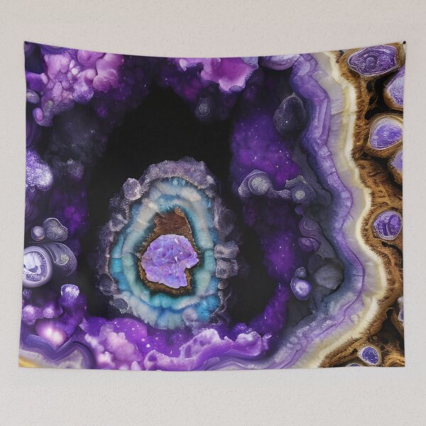 Item preview, Fantasy Geode colorful geology art series designed and sold by Glimmersmith.