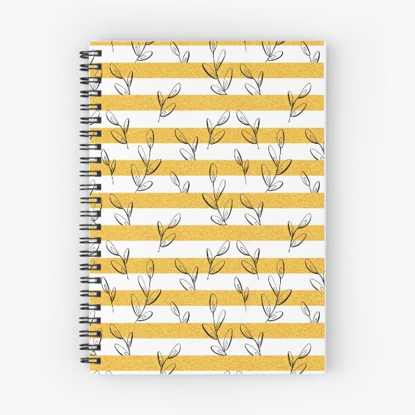 Item preview, Gold Glitter Stripes with Leaves Pattern designed and sold by JBeasleyDesigns.
