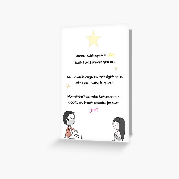 Long Distance Relationship Greeting Cards Redbubble