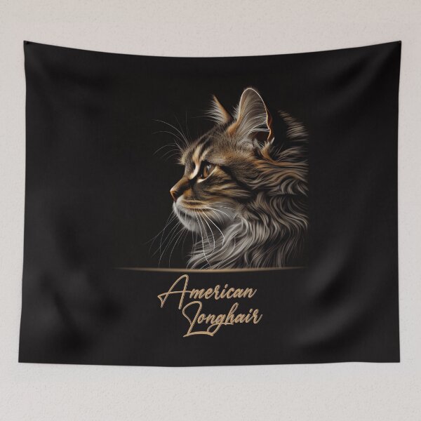 Item preview, American Longhair Portrait designed and sold by Best-Breeds.