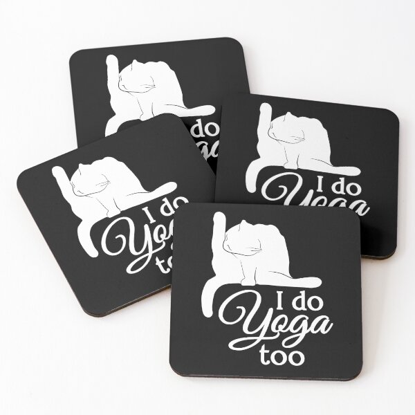 Item preview, I Do Yoga Too | Cat | White | Black designed and sold by Wintre2.