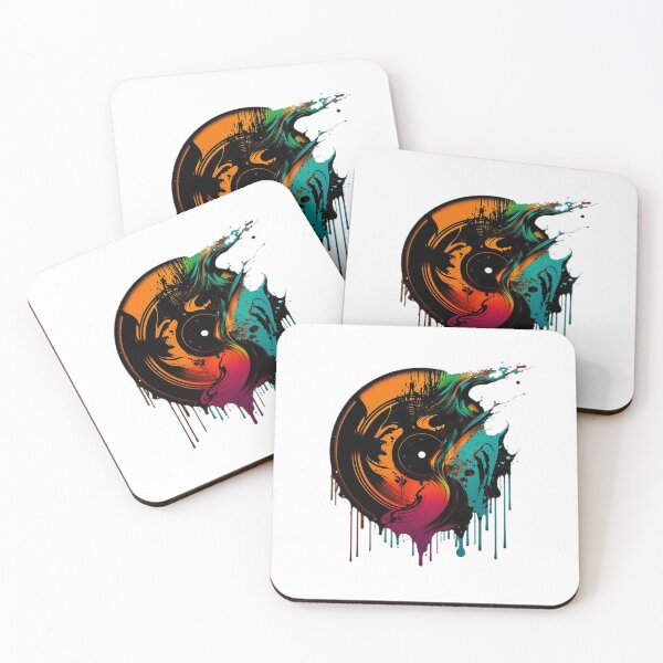 Item preview, Coolest Retro Vinyl Melted Record Music Splash Art  designed and sold by Cheeeeky.