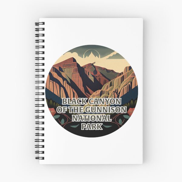 Item preview, Black Canyon of the Gunnison National Park Scandinavian Folk Art Style Circle designed and sold by PikoApparel.