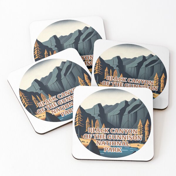 Item preview, Black Canyon of the Gunnison National Park Scandinavian Folk Art Style Circle designed and sold by PikoApparel.