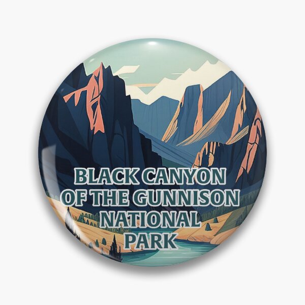 Item preview, Black Canyon of the Gunnison National Park Scandinavian Folk Art Style Circle designed and sold by PikoApparel.