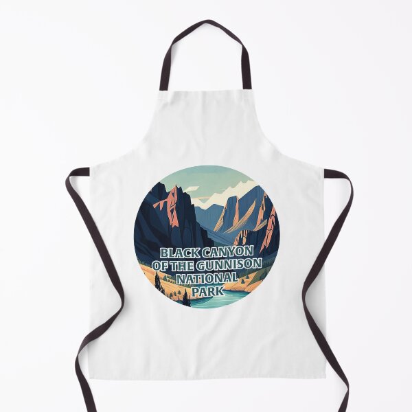Item preview, Black Canyon of the Gunnison National Park Scandinavian Folk Art Style Circle designed and sold by PikoApparel.