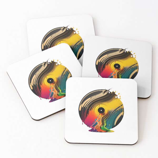 Item preview, Coolest Retro Vinyl Melted Record Music Splash Art  designed and sold by Cheeeeky.