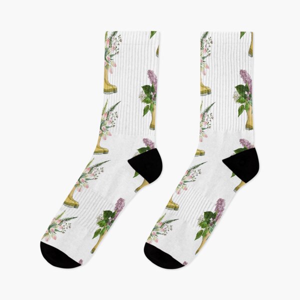 Item preview, Garden Boots with Tulip and Lilac Flowers  designed and sold by silviaol.