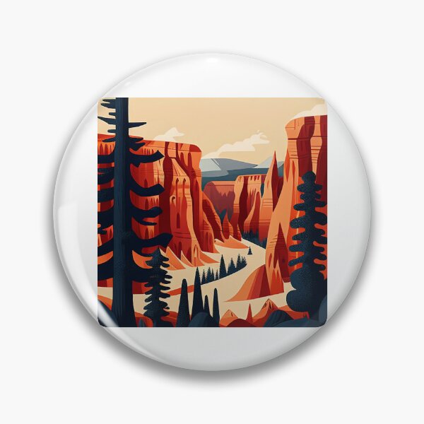 Item preview, Bryce Canyon National Park Scandinavian Folk Art Style designed and sold by PikoApparel.