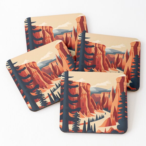 Item preview, Bryce Canyon National Park Scandinavian Folk Art Style designed and sold by PikoApparel.