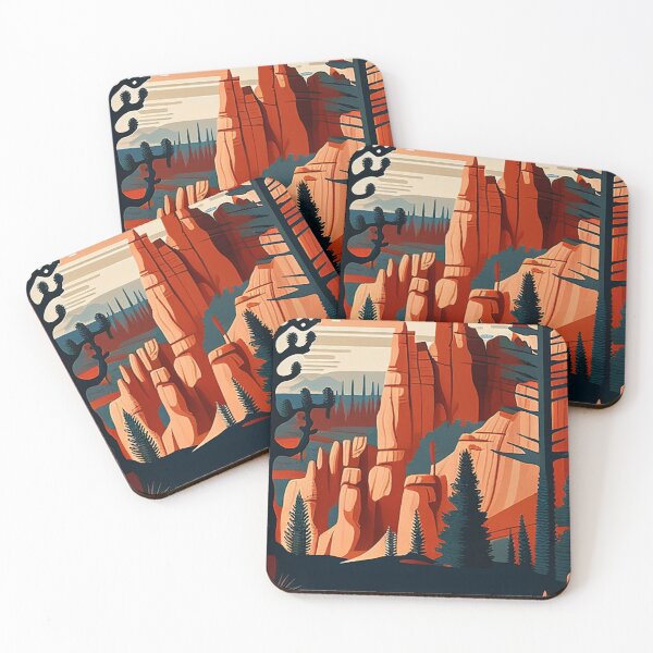 Item preview, Bryce Canyon National Park Scandinavian Folk Art Style designed and sold by PikoApparel.