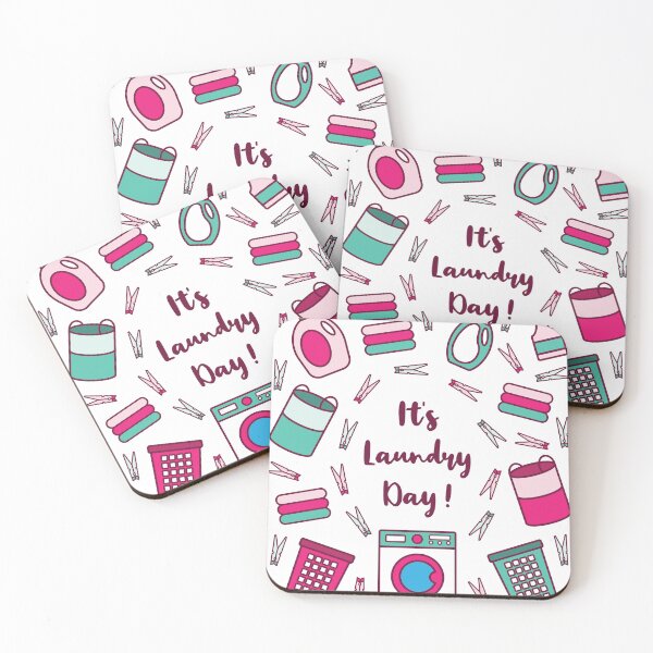 Item preview, It's Laundry Day | Green Pink | White designed and sold by Wintre2.