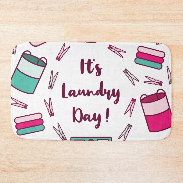 Item preview, It's Laundry Day | Green Pink | White designed and sold by Wintre2.