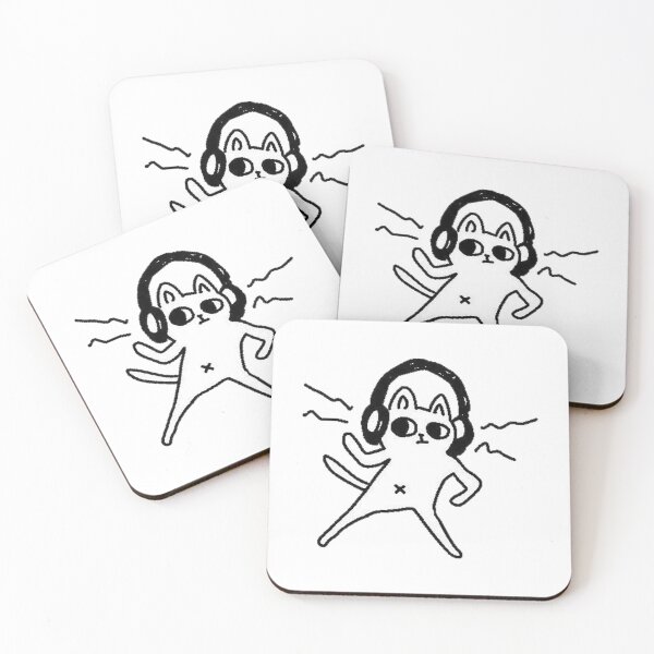 Item preview, lindo gato escuchando musica designed and sold by claywalkr.