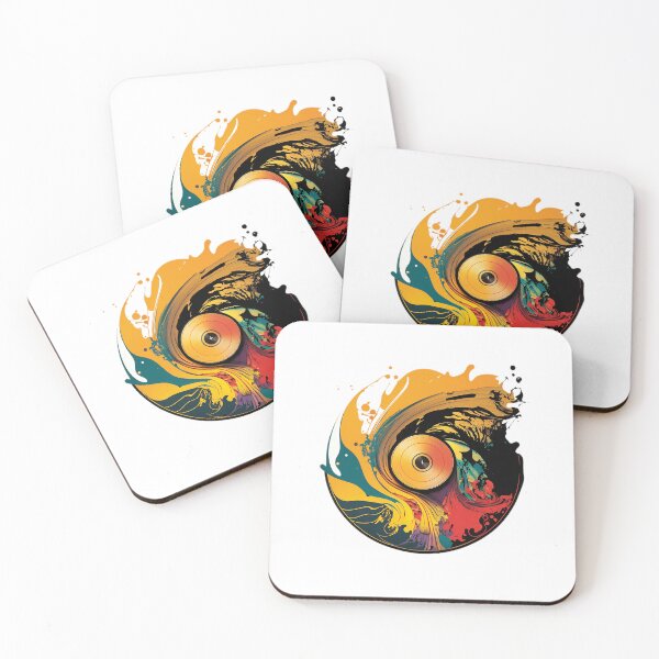 Item preview, Splash Art Retro Vinyl Melted Colorful Record Music  designed and sold by Cheeeeky.