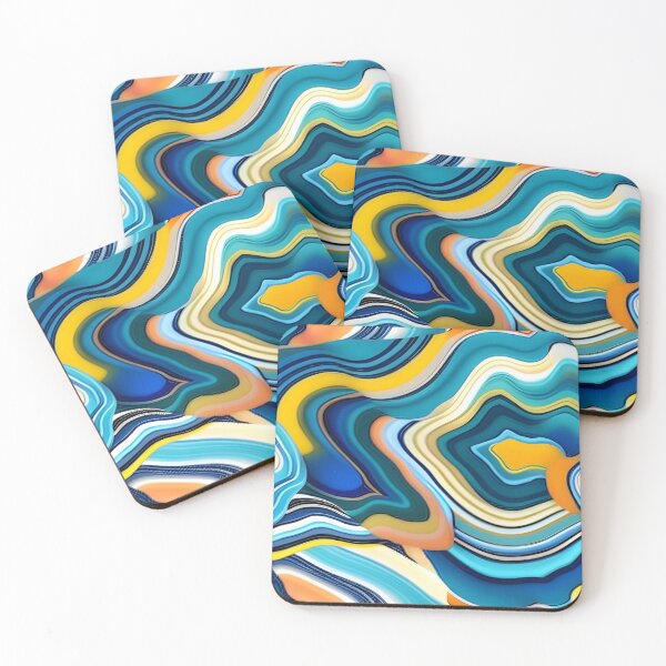 Item preview, Abstract Agate Pattern in Vivid Color designed and sold by calibrit.