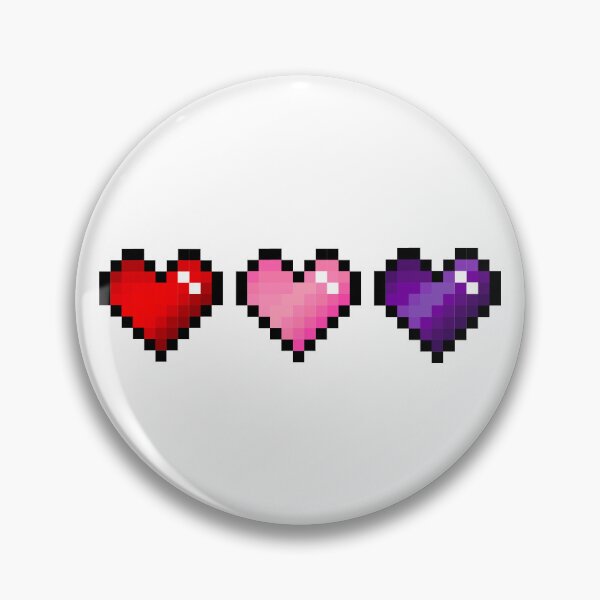 Item preview, Tri color pixel hearts designed and sold by Kawaii-Crafts.
