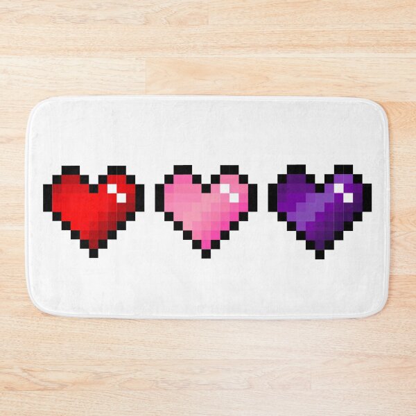 Item preview, Tri color pixel hearts designed and sold by Kawaii-Crafts.