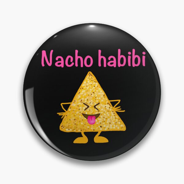 Item preview, Silly Nacho habibi pink on black  designed and sold by QuirkyCraftz.