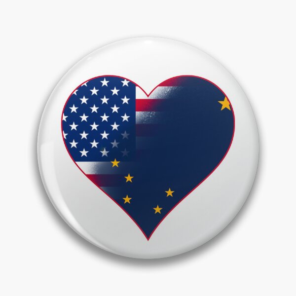 Item preview, State of Alaska Flag and American Flag Fusion Design designed and sold by Gsallicat.