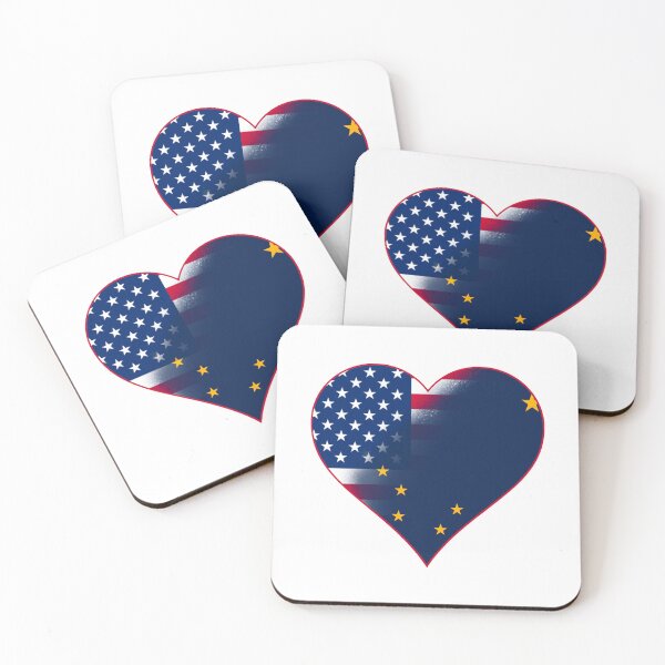 Item preview, State of Alaska Flag and American Flag Fusion Design designed and sold by Gsallicat.