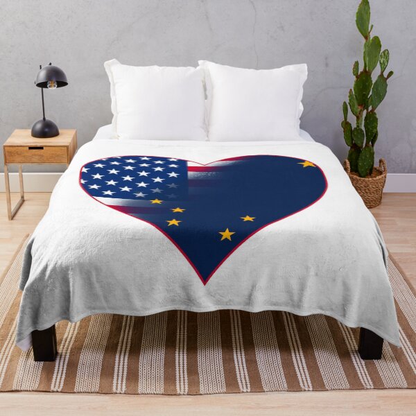 Item preview, State of Alaska Flag and American Flag Fusion Design designed and sold by Gsallicat.