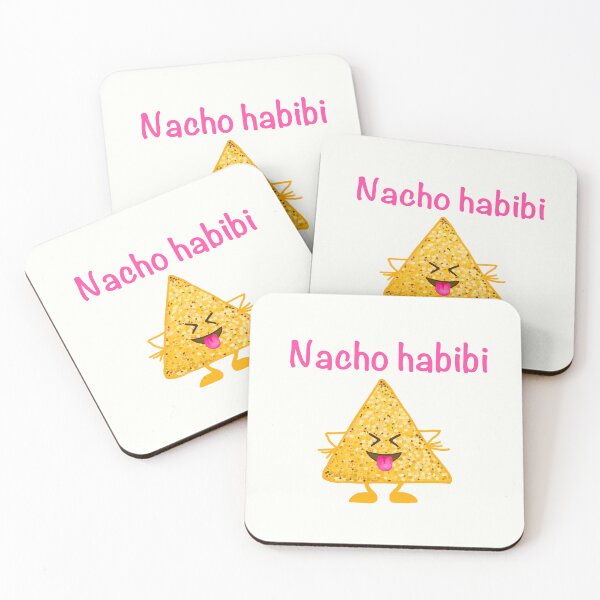 Item preview, Silly Nacho habibi pink on white designed and sold by QuirkyCraftz.