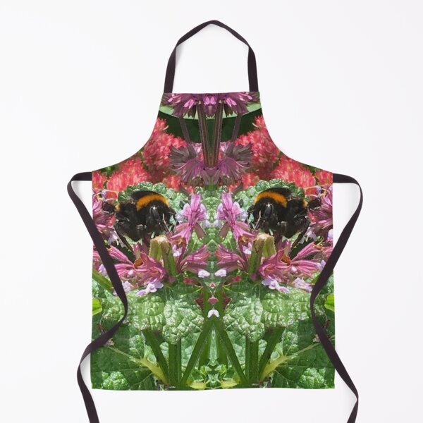 Item preview, Autumn Bumblebees Soar over Showy Stonecrop designed and sold by RoseAromas.